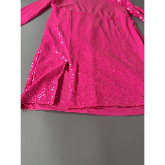 Torrid At The Knee Sequin Strong Shoulder Dress Pink size 24 - Picture 8 of 16